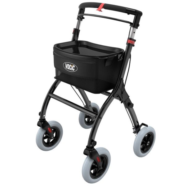 VOCIC Z32 slim rollator for small spaces in Black