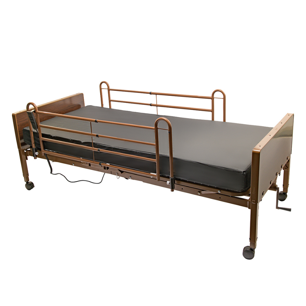 Protekt Akra-SE hospital bed semi electric with heavy-duty frame and motorized adjustments