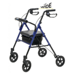 Lumex Set n’ Go Wide 4 Wheeler Mobility Walker with Adjustable Seat