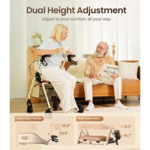 VOCIC Z63 handle height and adjustable seat height diagram