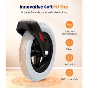 VOCIC Z32 soft PU 8 inch wheel that protects indoor floors