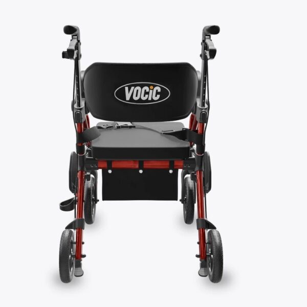 VOCIC Z55 in Red, rear view with backrest and storage bag