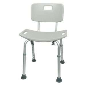 McKesson Bath Bench Aluminum Frame Removable Backrest 19-1/4 Inch Seat Width - Image 1