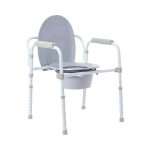 Mckesson Commode Chair Fixed Arms Steel Frame Back Bar 13 3 4 Inch Seat Width 3