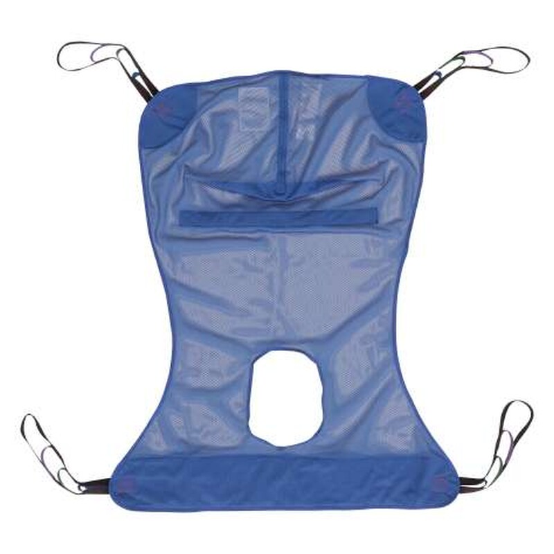 McKesson Full Body Patient Lift Sling with Commode Opening – 600 lb Capacity, 4 or 6 Point Lift Sling