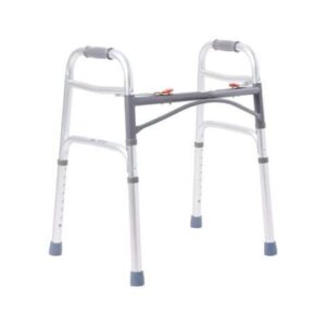 McKesson Folding Walker Adjustable Height Aluminum Frame 350 lbs. Weight Capacity 25 to 32 Inch Height