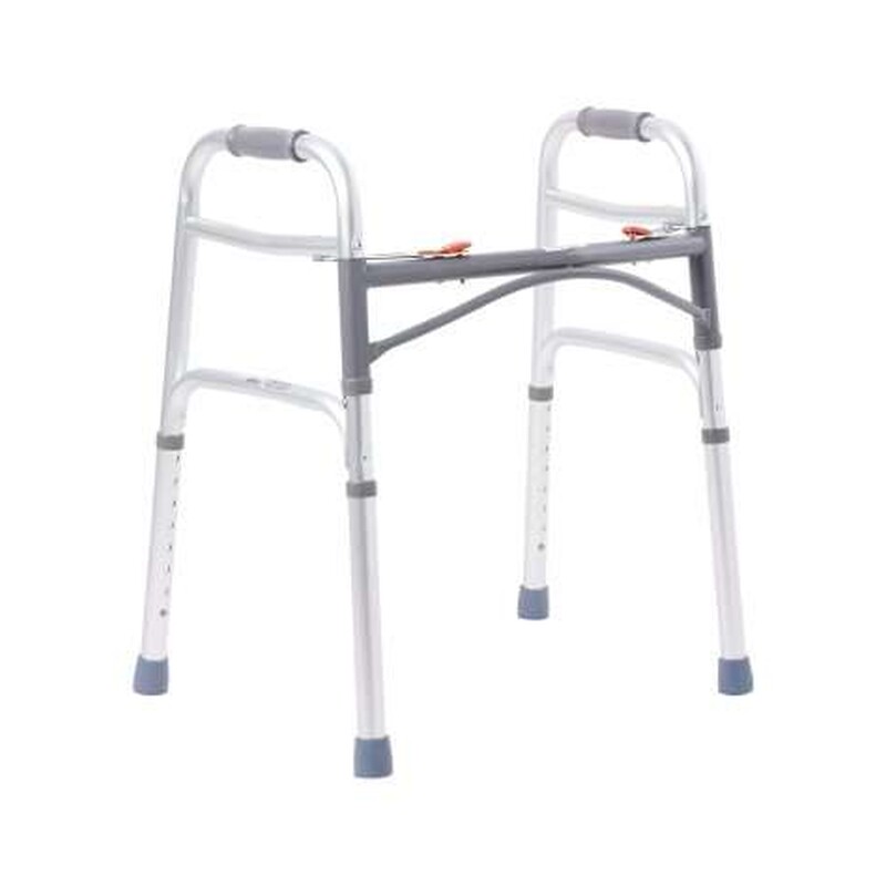 McKesson Folding Walker Adjustable Height Aluminum Frame 350 lbs. Weight Capacity 25 to 32 Inch Height