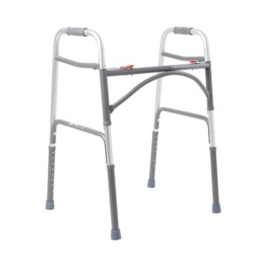 McKesson Bariatric Dual Release Folding Walker Adjustable Height Steel Frame 500 lbs. Weight Capacity 32-1/2 to 39 Inch Height - Image 1