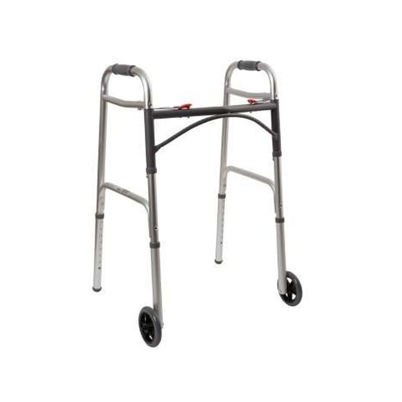 McKesson Folding Walker Adjustable Height Aluminum Frame