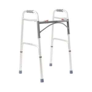 McKesson Folding Walker Adjustable Height Aluminum Frame 350 lbs. Weight Capacity 32 to 39 Inch Height - Image 1