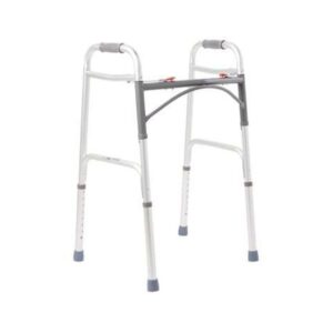 McKesson Folding Walker Adjustable Height Aluminum Frame 350 lbs. Weight Capacity 32 to 39 Inch Height