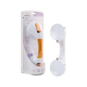McKesson Suction-Cup Grab Bar White / Yellow Plastic