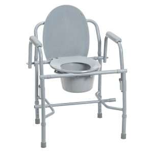 Drive Medical Deluxe Steel Drop Arm Commode - Image 1