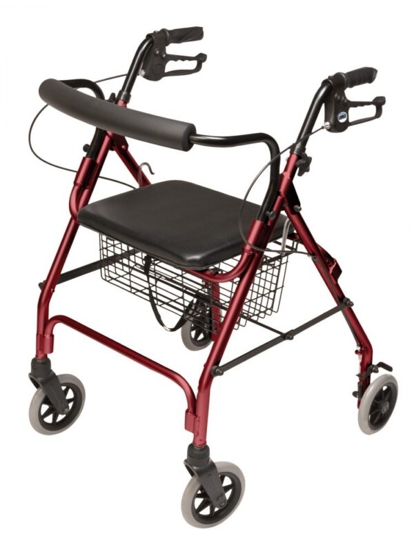 Lumex Walkabout Lite rollator in Burgundy