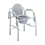 McKesson Commode Chair Drop Arms Steel Frame Back Bar – Drop Arm Commode, 19.75" Between Arms, 300 lb Capacity