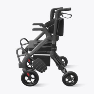 VOCIC Z55 in Black, side view with footrests folded up