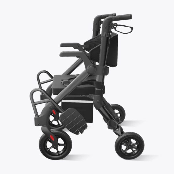 VOCIC Z55 in Black, side view with footrests folded up