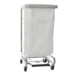 McKesson PREMIER Hamper Stand with Step-On Foot Pedal – Soiled Linen Hamper, 30-33 Gallon, Chrome Frame, 19" x 21" x 36"