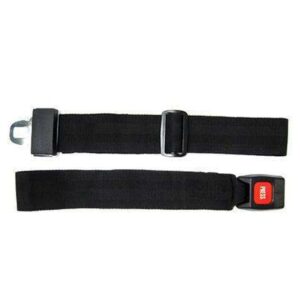 Karman SB99-48 Wheelchair Seat Belt – Auto-Style Push Button Buckle Lap Belt, 44" x 2"