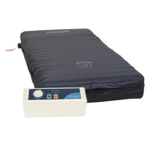 low air loss mattress with alternating pressure for pressure ulcer prevention