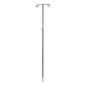 Lumex Telescoping IV Pole with Bed Socket – Adjustable Stainless Steel Hospital IV Stand 1 Lumex Telescoping IV Pole with Bed Socket – Adjustable Stainless Steel Hospital IV Stand - Image 1