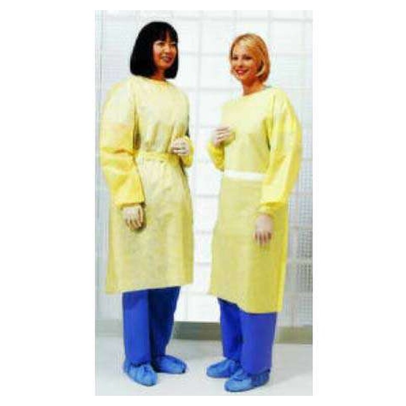 Cardinal Protective Procedure Gown One Size Fits Most Yellow NonSterile Not Rated Disposable