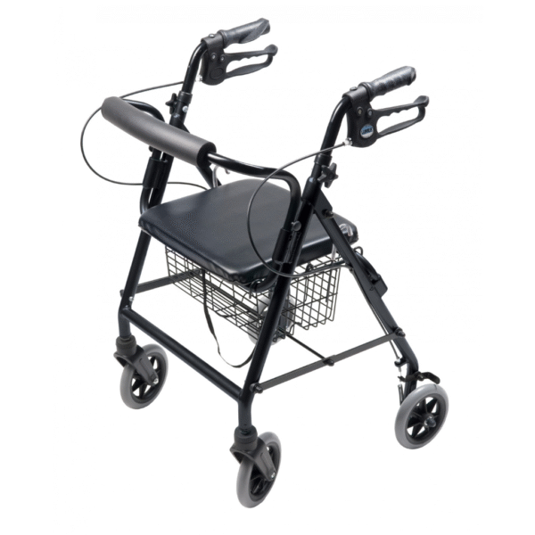 Lumex Walkabout Hemi Walker with Wheels – Lightweight Rollator for Shorter Users