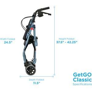 Nova GetGO Standard Rolling Walker, Blue - Image 5