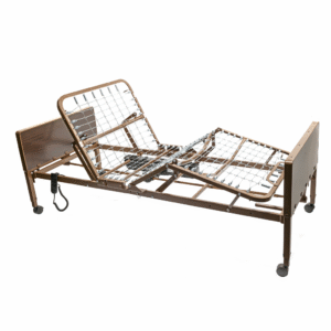 Full electric hospital bed with motorized head, foot, and height adjustment for home use