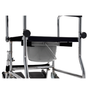 Lumex Commode Chair with Wheels – 3-in-1 Drop Arm & Transport Solution - Image 4