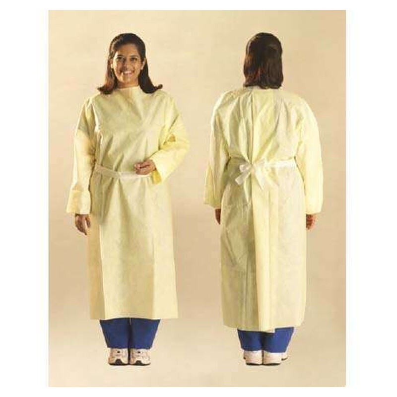 Cardinal Health AAMI Level 3 Heavyweight Isolation Gown, Universal, Yellow (AT6100) – SMS Isolation Gown with Elastic Wrists, Case of 100
