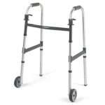 invacare walkers with wheels I-Class Junior Paddle Walker with 5-inch fixed wheels, lightweight design, and adjustable height