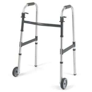 invacare walkers with wheels I-Class Junior Paddle Walker with 5-inch fixed wheels, lightweight design, and adjustable height