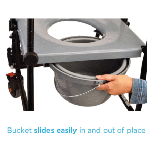 Nova Transport Commode Chair with Wheels – Safe Transfers & Portable Mobility Support - Image 6