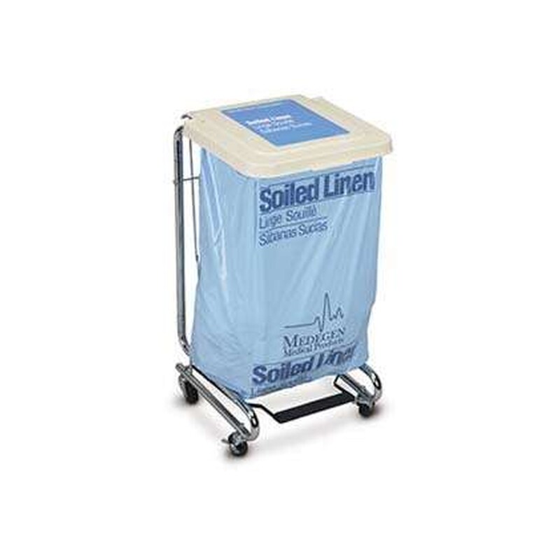 Medegen Medical Products Hamper Stand Soiled Linen 30 - 33 gal. Foot Pedal Flat Lid
