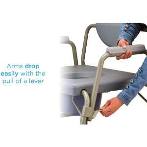 Nova Heavy Duty Drop - Arm Commode - Image 3