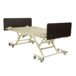 Bariatric hospital bed with expandable width and 750 lb weight capacity