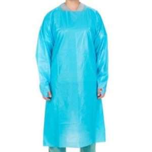 Protective Procedure Gown X-Large Blue NonSterile Not Rated Disposable - Image 1