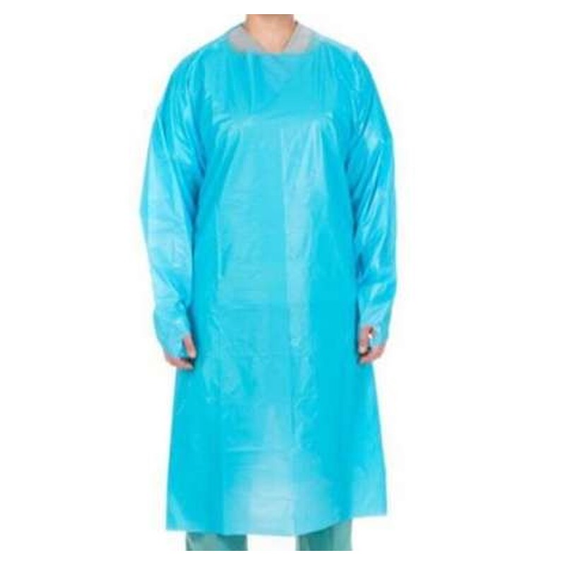 Protective Procedure Gown X-Large Blue NonSterile Not Rated Disposable