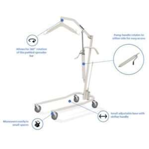 Invacare Painted Hydraulic Manual Hoyer Lift - Image 5