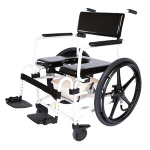 ActiveAid 600 Rehab Shower Chair Commode – Self-Propelled, Adjustable, Heavy-Duty Mobility Aid - Image 2