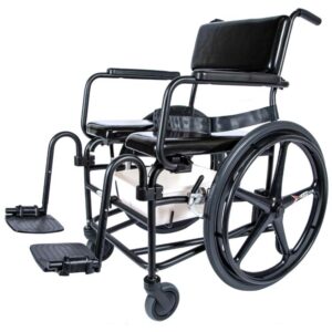 ActiveAid 600 Rehab Shower Chair Commode – Self-Propelled, Adjustable, Heavy-Duty Mobility Aid - Image 3