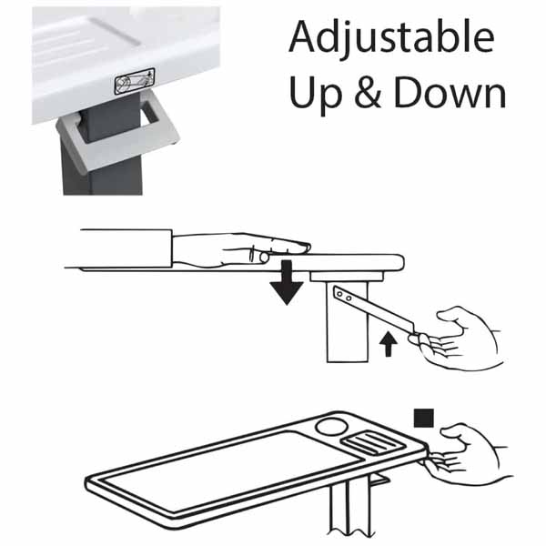 Carex Overbed Table With Wheels3 Carex Overbed Table With Wheels3