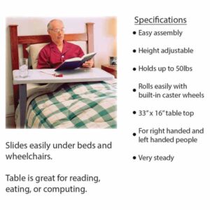 Carex Overbed Table With Wheels - Image 6