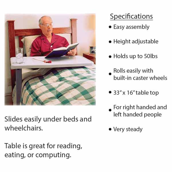 Carex Overbed Table With Wheels5 Carex Overbed Table With Wheels5