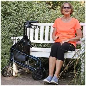 Carex Trio Rolling Walker – Lightweight Mobility Walker 3 Wheels - Image 3