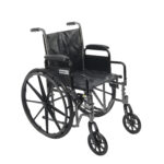 Proactive Medical Chariot II hemi wheelchair with adjustable seat height and swing-away footrests