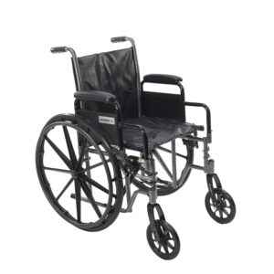 Proactive Medical Chariot II hemi wheelchair with adjustable seat height and swing-away footrests