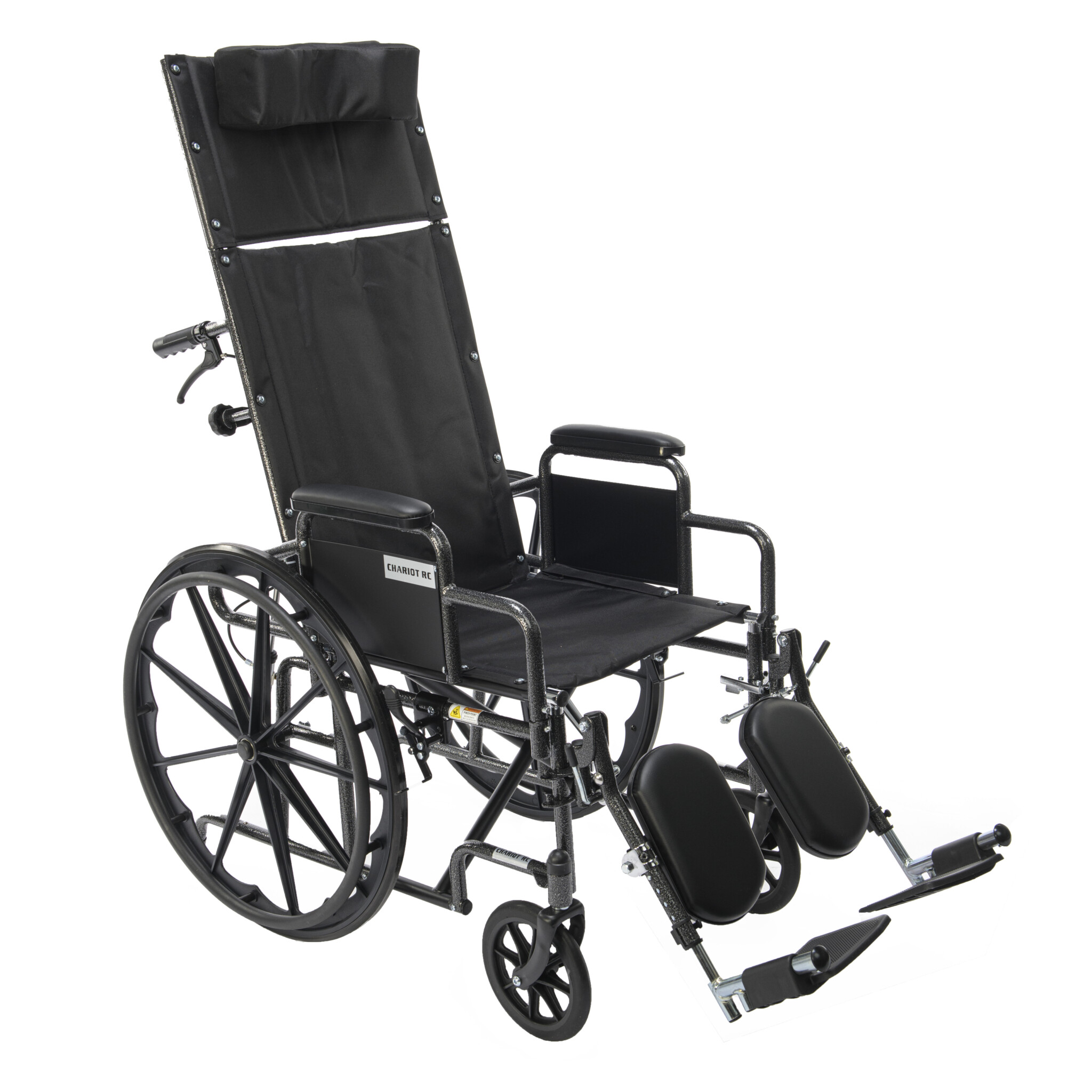 Chariot-RC recliner wheelchair with high back and full reclining support