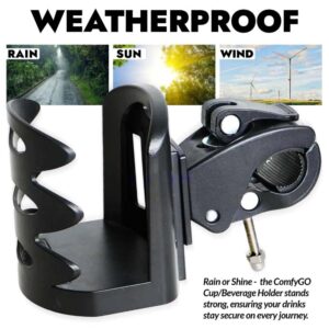 ComfyGO Universal Cup Holder for Electric Wheelchairs & Scooters 4 ComfyGO Universal Cup Holder for Electric Wheelchairs & Scooters - Image 2